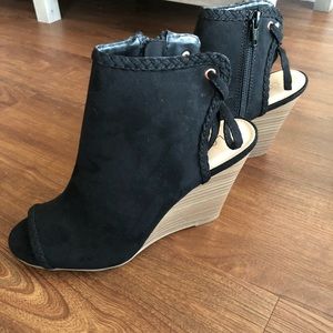 Lauren Conrad Open-Toe Bootie
